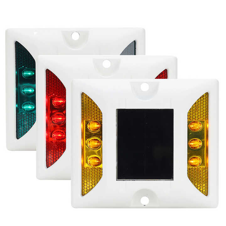 125 * 110 * 25mm bleu LED solaire routiers boutons clignotant marqueur de route œil de chat