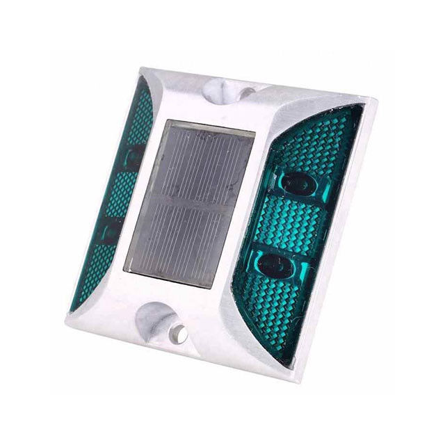 Flashing Road Stud Lumière solaire Couleur verte personnalisée pour la route sombre