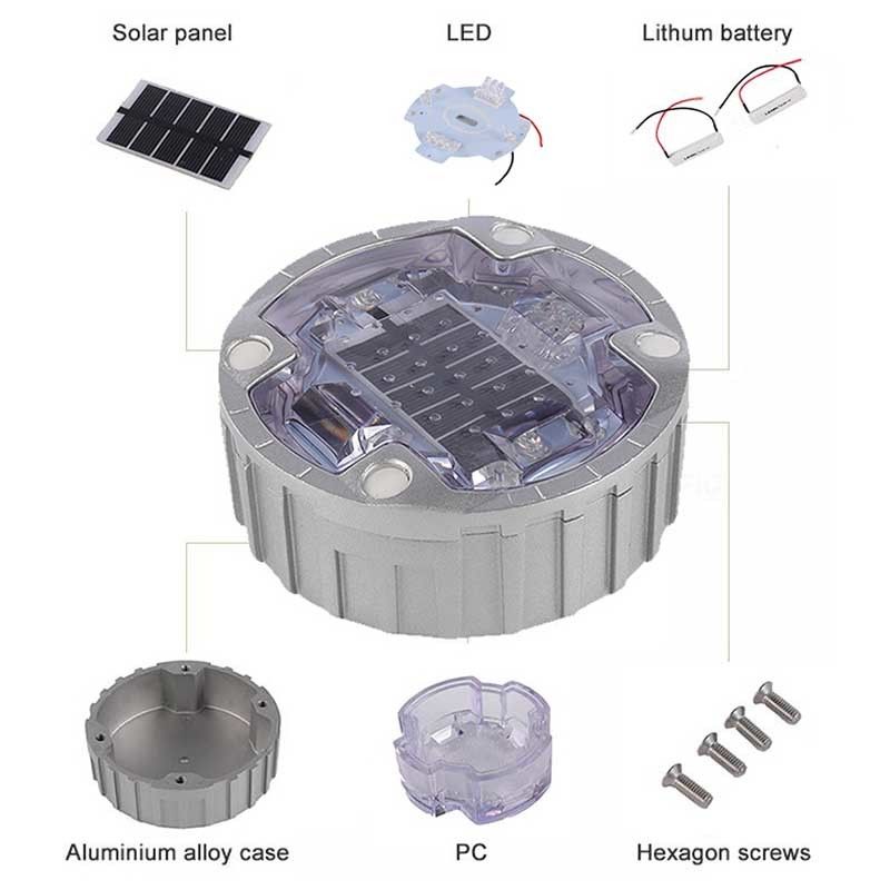 Couleurs vertes LED solaire Poteaux routiers haute luminosité LED 120 mm de diamètre