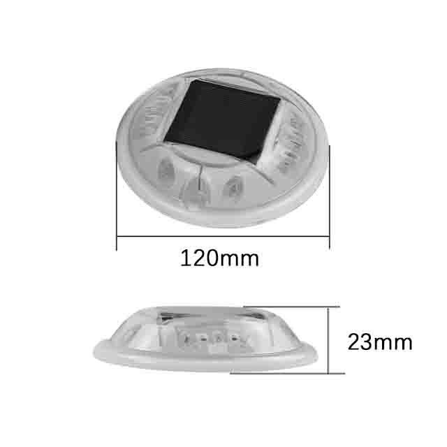 PC Avertissement en plastique LED flashant Réflecteur solaire LED Poteaux de route