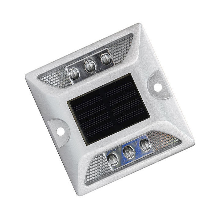 Points lumineux d'autoroute 6pcs haute luminosité LED solaire Points lumineux de route Marqueurs routiers