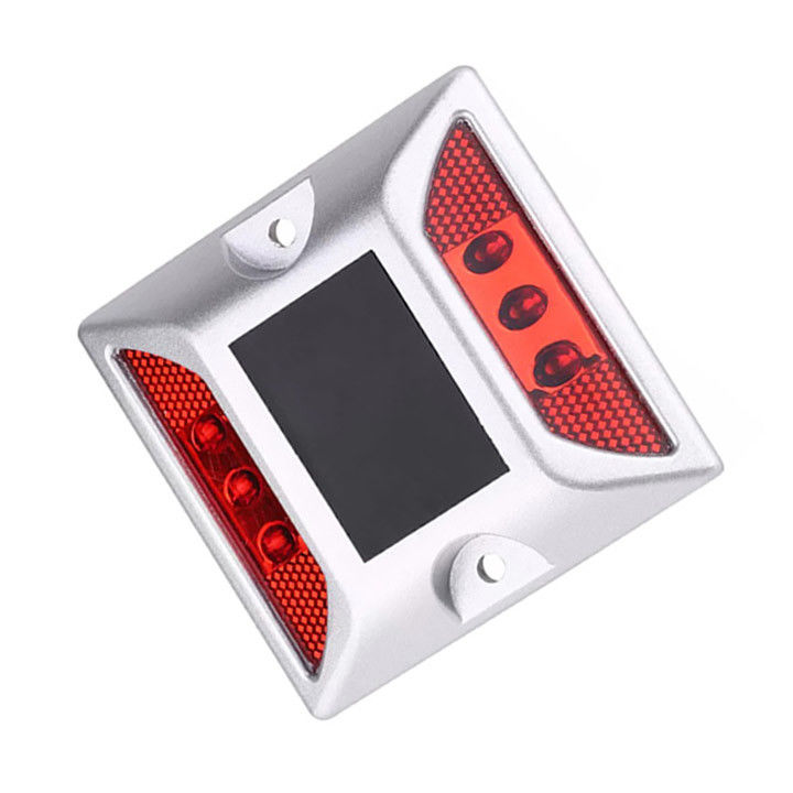 Lumière LED solaire pour les poteaux routiers Marqueur de trottoir Sécurité routière Reflecteur yeux de chat