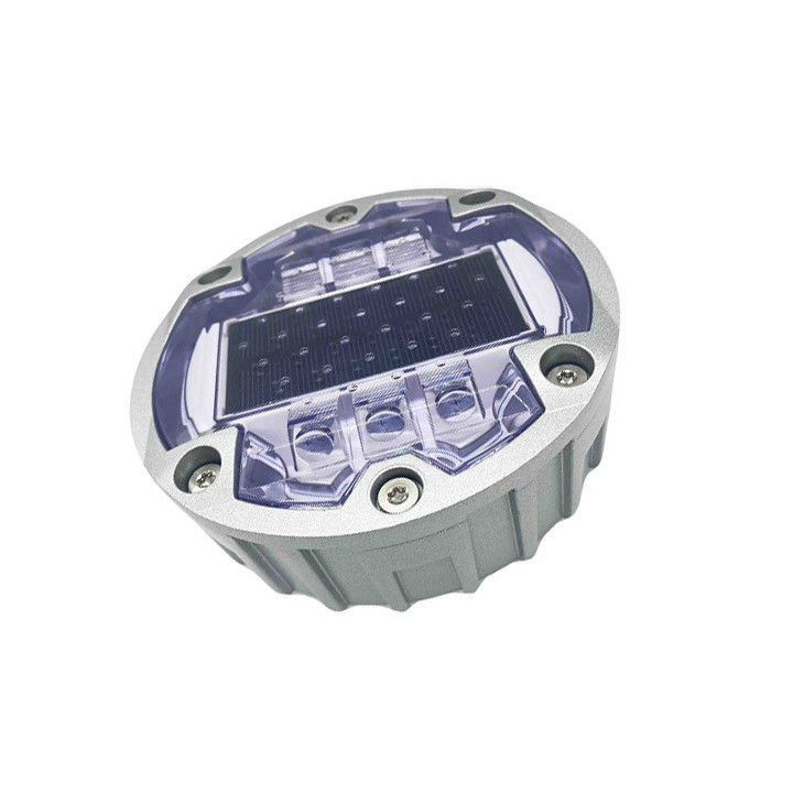 Étoiles solaires LED routières intégrées en aluminium rond Flashing LED marqueurs routiers à œil de chat